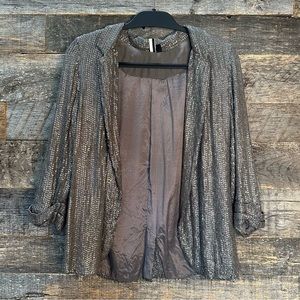 Topshop Sequin Blazer Jacket